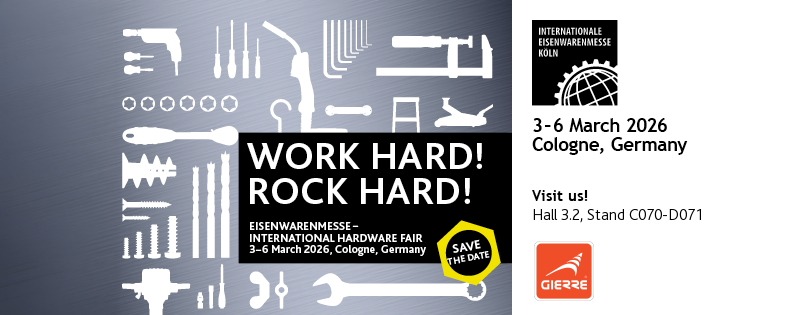 Gierre sarà a Colonia: vieni a trovarci a Eisenwarenmesse 2026