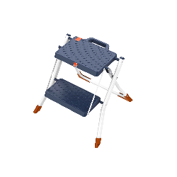 Minisgà Marchepied Pliable en Acier avec Marches en Plastique